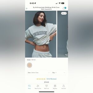 Anthropologie Bride sweatshirt